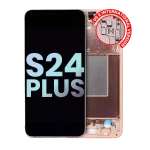 Samsung Galaxy S24 Plus İle Uyumlu İçin Çerçeveli ekran 5G - (Servis Paketi) (Kumtaşı Turuncusu)  Orijinal Ekranı - Görsel 2