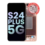 Samsung Galaxy S24 Plus İle Uyumlu İçin Çerçeveli ekran 5G - (Servis Paketi) (Kumtaşı Turuncusu)  Orijinal Ekranı - Görsel 3