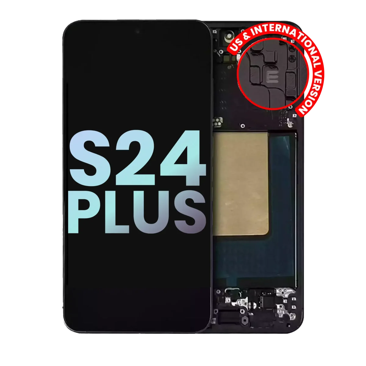 Samsung Galaxy S24 Plus İle Uyumlu İçin Çerçeveli ekran 5G - (Servis Paketi) (Onyx Siyah)  Orijinal Ekranı