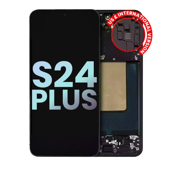 Samsung Galaxy S24 Plus İle Uyumlu İçin Çerçeveli ekran 5G - (Servis Paketi) (Onyx Siyah)  Orijinal Ekranı