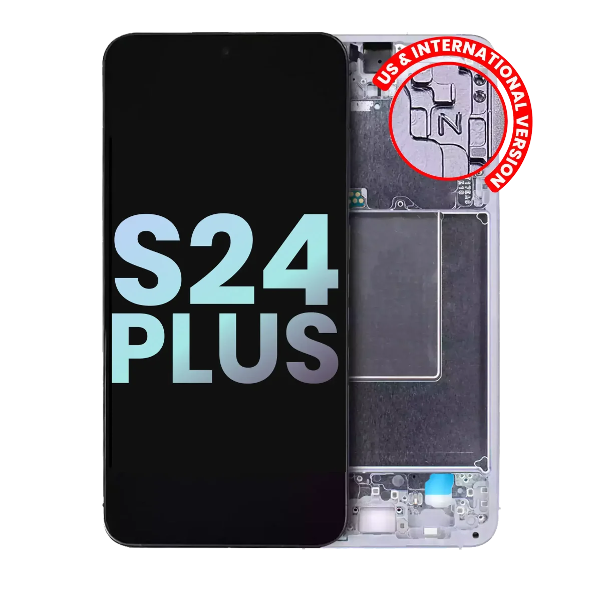 Samsung Galaxy S24 Plus İle Uyumlu İçin Çerçeveli ekran 5G - (Servis Paketi) (Safir Mavisi)  Orijinal Ekranı