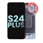 Samsung Galaxy S24 Plus İle Uyumlu İçin Çerçeveli ekran 5G - (Servis Paketi) (Safir Mavisi)  Orijinal Ekranı