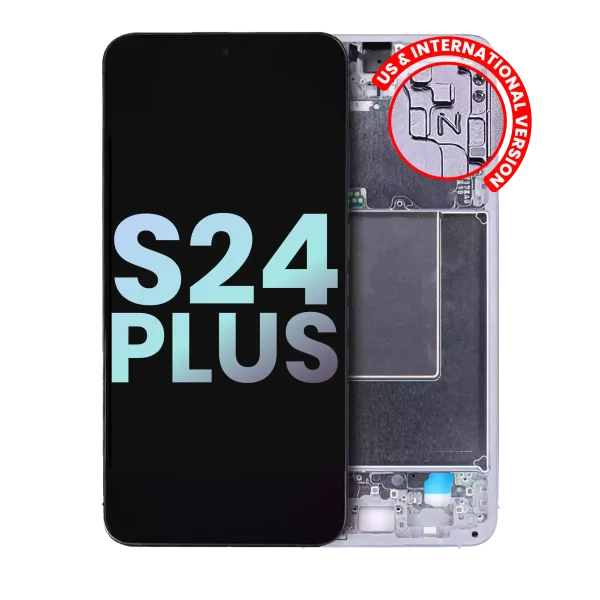 Samsung Galaxy S24 Plus İle Uyumlu İçin Çerçeveli ekran 5G - (Servis Paketi) (Safir Mavisi)  Orijinal Ekranı