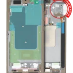 Samsung Galaxy S24 Ultra İle Uyumlu 5G Orta Çerçeve Muhafaza (Uluslararası sürüm) (Servis Paketi) (Titanyum Sarısı)