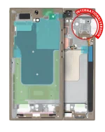 Samsung Galaxy S24 Ultra İle Uyumlu 5G Orta Çerçeve Muhafaza (Uluslararası sürüm) (Servis Paketi) (Titanyum Sarısı)