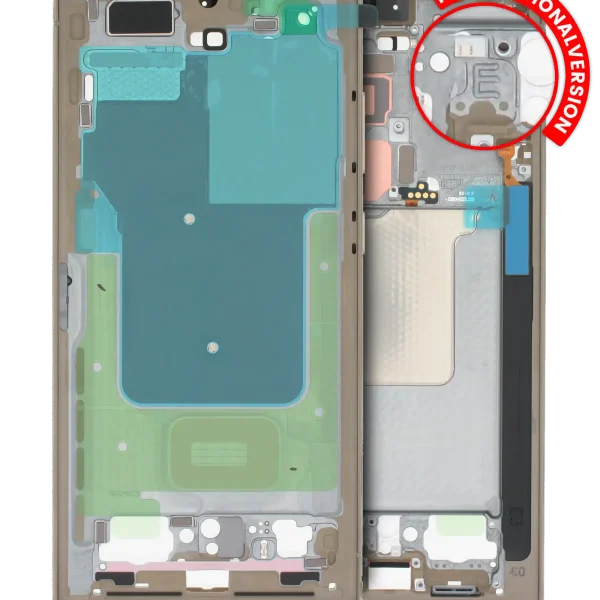 Samsung Galaxy S24 Ultra İle Uyumlu 5G Orta Çerçeve Muhafaza (Uluslararası sürüm) (Servis Paketi) (Titanyum Sarısı)