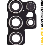 Samsung Galaxy S24 Ultra İle Uyumlu Arka Kamera Lensi Çerçeveli Halkalı 5G (Titanyum Gri)