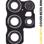 Samsung Galaxy S24 Ultra İle Uyumlu Arka Kamera Lensi Çerçeveli Halkalı 5G (Titanyum Siyah)