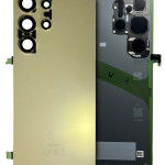 Samsung Galaxy S24 Ultra İle Uyumlu Arka Kapak Camı Kamera Lensiyle Uyumlu (Servis Paketi) (Titanyum Sarısı)