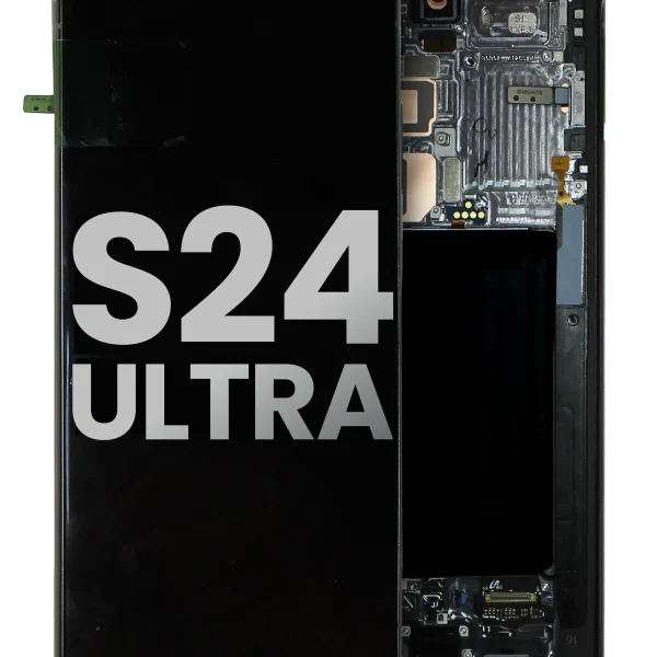 Samsung Galaxy S24 Ultra İle Uyumlu Çerçeveli ekran Orijinal Ekranı (Kullanılmış OEM Çekme: Sınıf A) (Titanyum Siyahı)