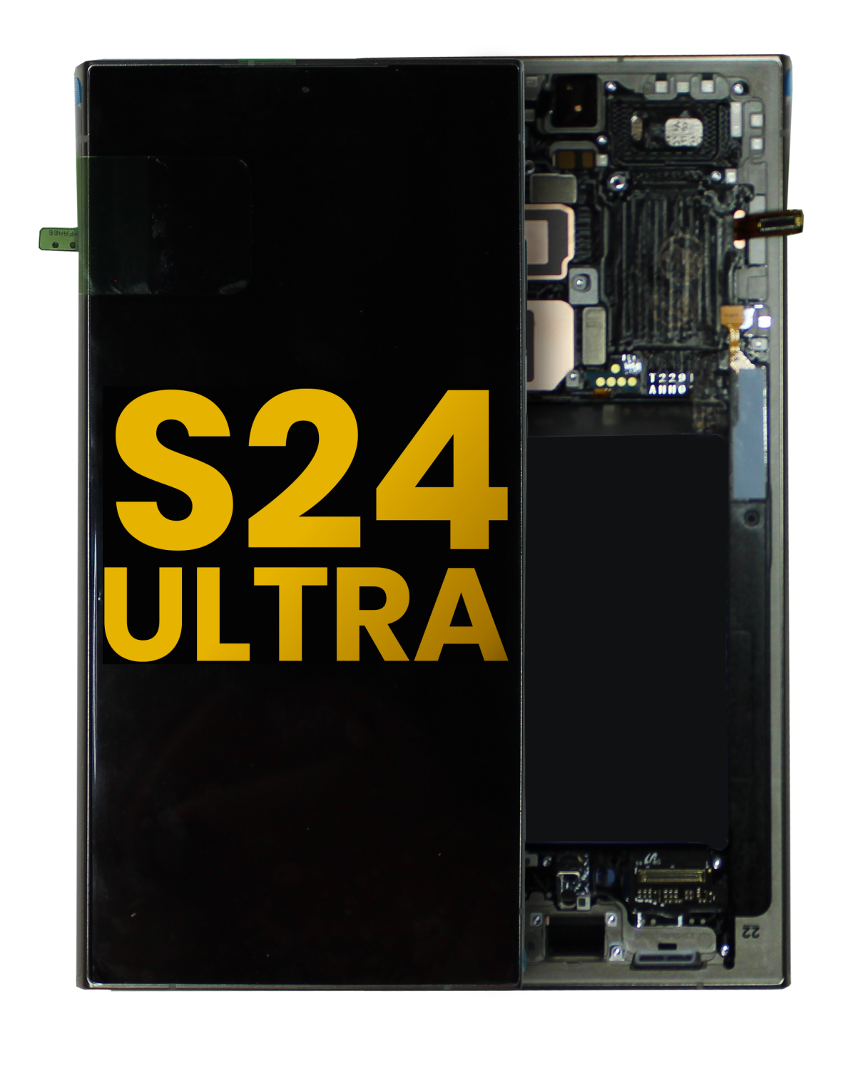 Samsung Galaxy S24 Ultra İle Uyumlu İçin Çerçeveli ekran Orijinal (Titanyum Gri)  Orijinal Ekranı Uyumlu