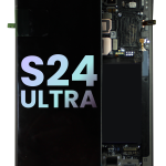Samsung Galaxy S24 Ultra İle Uyumlu İçin Çerçeveli ekran (Service Pack) (Titanyum Gri)  Orijinal Ekranı Uyumlu