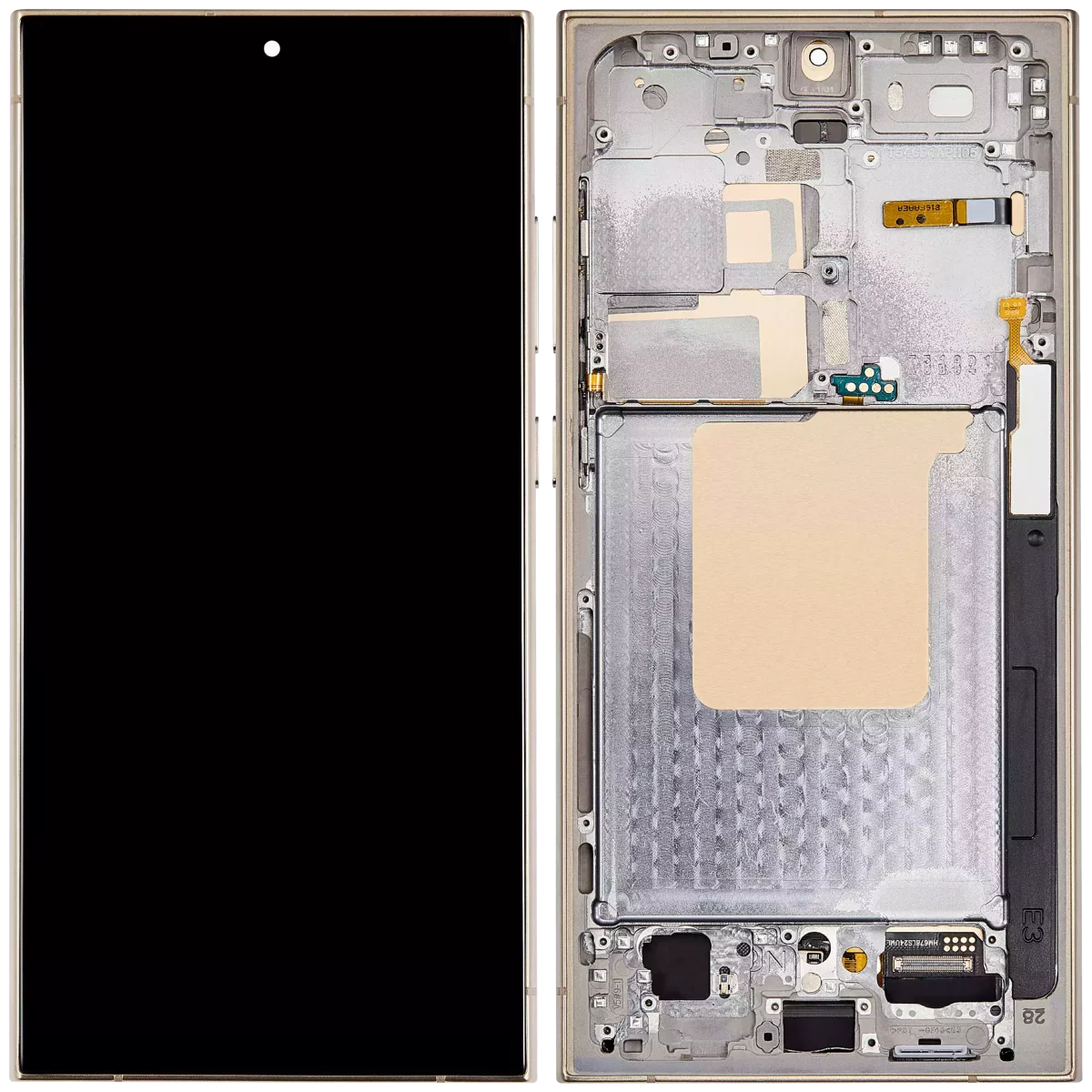 Samsung Galaxy S24 Ultra İle Uyumlu İçin Çerçeveli ekran - (Titanyum Sarısı)  Orijinal Ekranı - Görsel 2