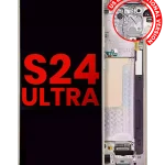 Samsung Galaxy S24 Ultra İle Uyumlu İçin Çerçeveli ekran - (Titanyum Sarısı)  Orijinal Ekranı