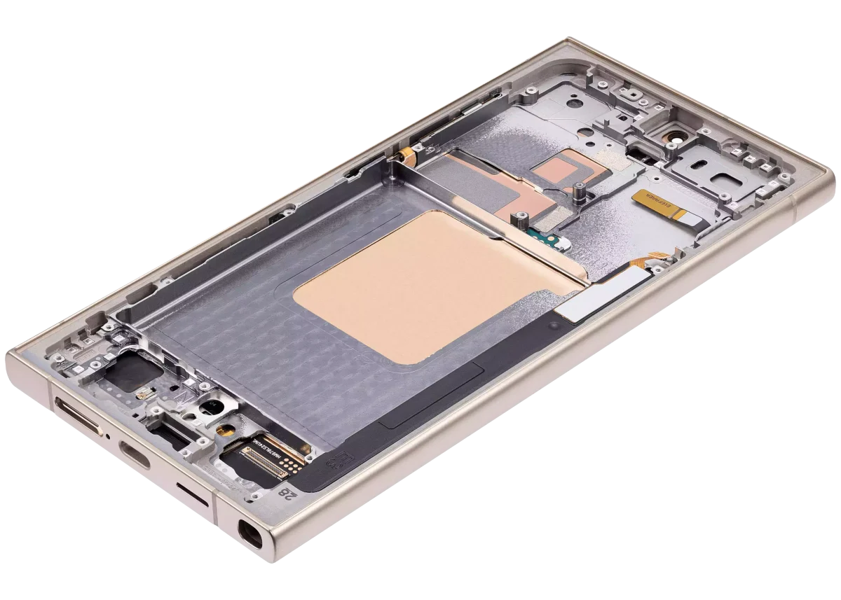 Samsung Galaxy S24 Ultra İle Uyumlu İçin Çerçeveli ekran - (Titanyum Sarısı)  Orijinal Ekranı - Görsel 6