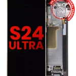 Samsung Galaxy S24 Ultra İle Uyumlu İçin Çerçeveli ekran - (Titanyum Siyah)  Orijinal Ekranı