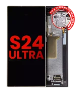 Samsung Galaxy S24 Ultra İle Uyumlu İçin Çerçeveli ekran - (Titanyum Siyah)  Orijinal Ekranı