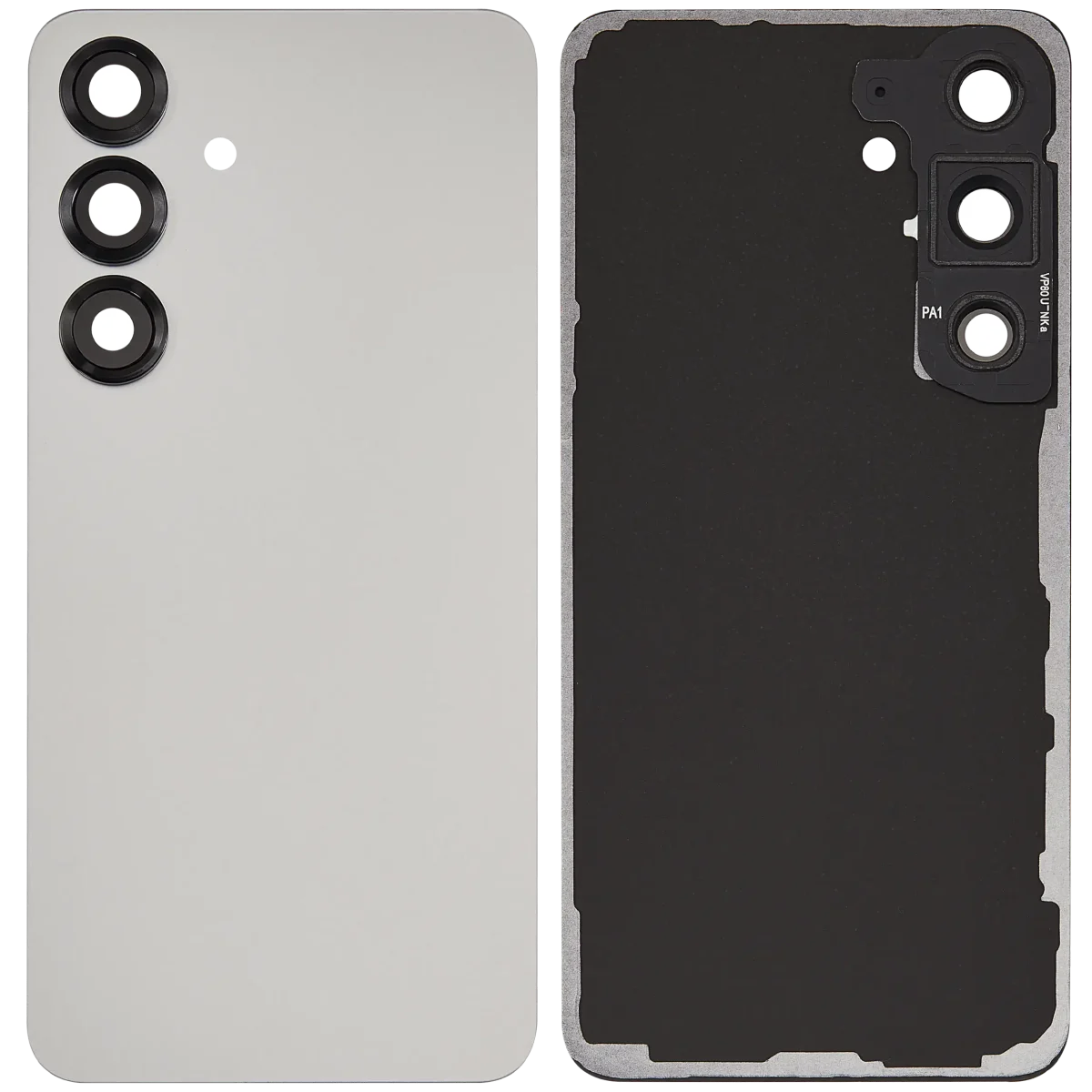 Samsung Galaxy S25 5G İle Uyumlu Arka Kapak Camı Kamera Lensiyle  (Gümüş Gölge) - Görsel 2