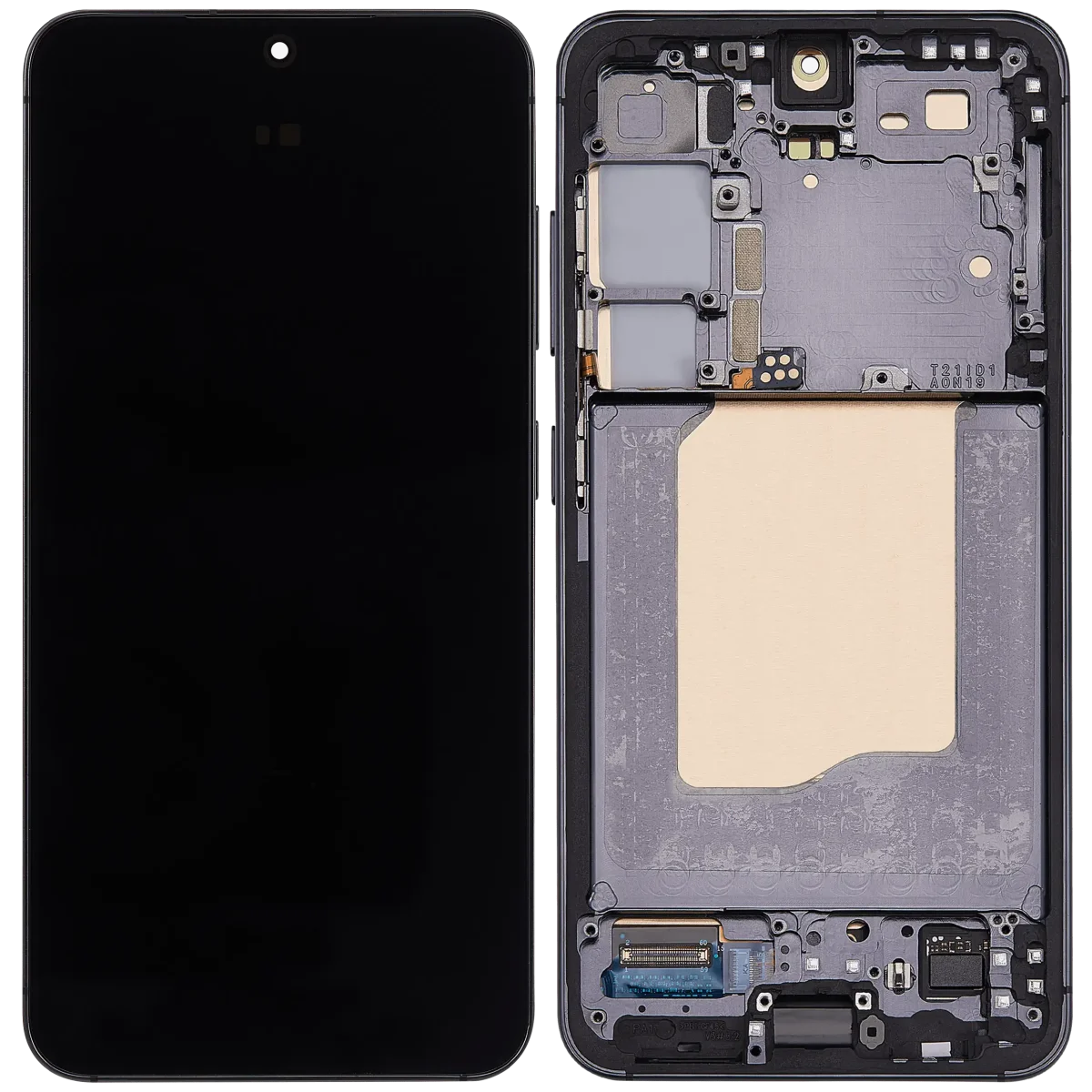 Samsung Galaxy S25 İle Uyumlu Çerçeveli Ekran Dokunmatik Ekran Orijinal Ekranı (Servis Paketi)(Mavi Siyah) - Görsel 2