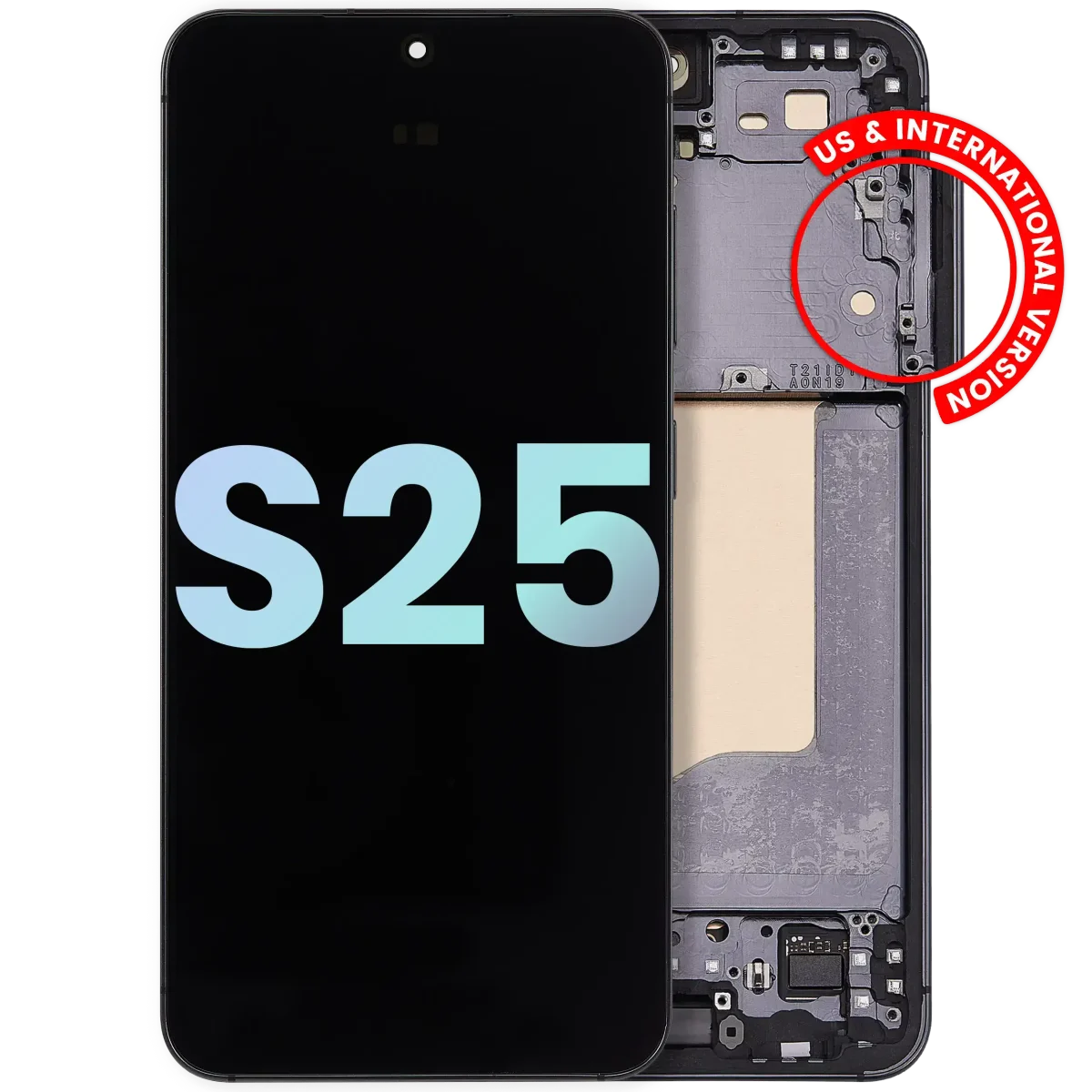 Samsung Galaxy S25 İle Uyumlu Çerçeveli Ekran Dokunmatik Ekran Orijinal Ekranı (Servis Paketi)(Mavi Siyah) - Görsel 3