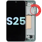 Samsung Galaxy S25 İle Uyumlu Çerçeveli Ekran Dokunmatik Ekran Orijinal Ekranı (Servis Paketi)(Nane) - Görsel 3