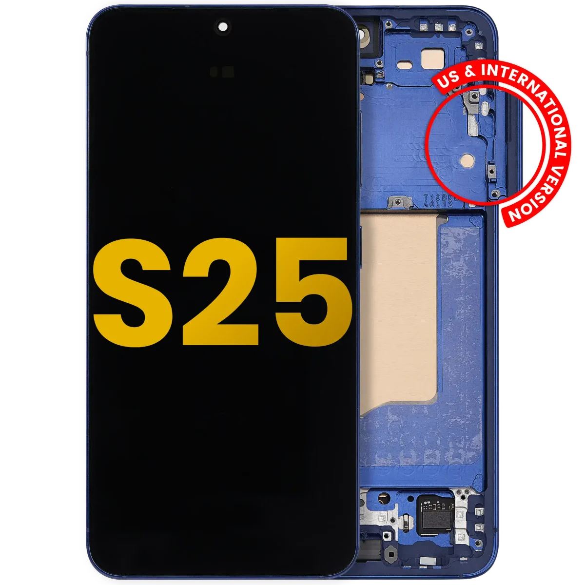 Samsung Galaxy S25 İle Uyumlu Çerçeveli Ekran Dokunmatik Ekran Orijinal(Donanma)
