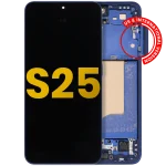 Samsung Galaxy S25 İle Uyumlu Çerçeveli Ekran Dokunmatik Ekran Orijinal(Donanma)