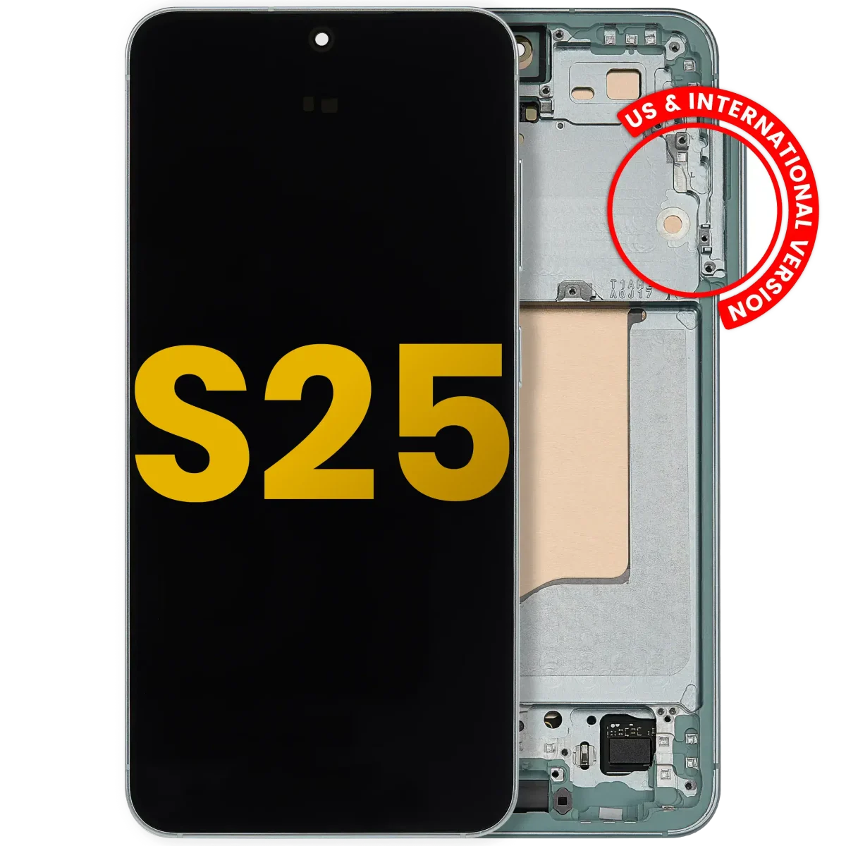 Samsung Galaxy S25 İle Uyumlu Çerçeveli Ekran Dokunmatik Ekran Orijinal(Nane)