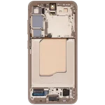 Samsung Galaxy S25 İle Uyumlu Çerçeveli Ekran Dokunmatik Ekran Orijinal(Pembe Altın) - Görsel 5