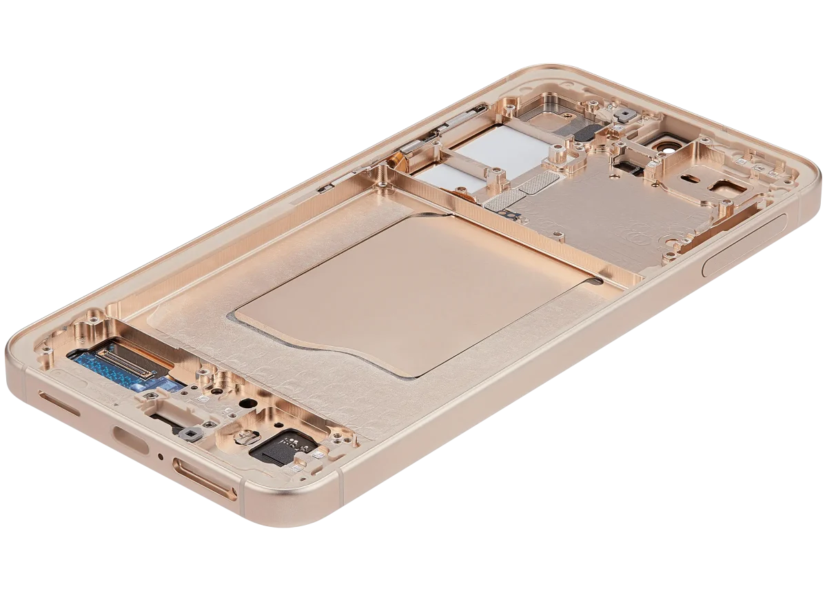 Samsung Galaxy S25 İle Uyumlu Çerçeveli Ekran Dokunmatik Ekran Orijinal(Pembe Altın) - Görsel 7