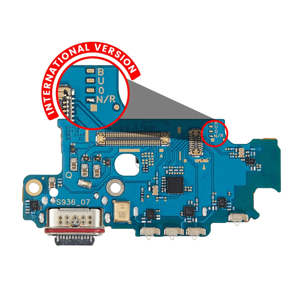 Samsung Galaxy S25 Plus İle Uyumlu 5G Sim Kart Okuyuculu Şarj Portu Kartı (S936N R) (Uluslararası Sürüm) (Premium)
