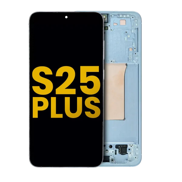 Samsung Galaxy S25 Plus İle Uyumlu İçin Çerçeveli ekran 5G - Orijinal (Buz Mavisi)  Orijinal Ekranı