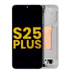 Samsung Galaxy S25 Plus İle Uyumlu İçin Çerçeveli ekran 5G - Orijinal (Gümüş Gölge)  Orijinal Ekranı
