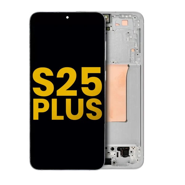 Samsung Galaxy S25 Plus İle Uyumlu İçin Çerçeveli ekran 5G - Orijinal (Gümüş Gölge)  Orijinal Ekranı