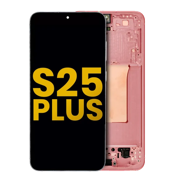 Samsung Galaxy S25 Plus İle Uyumlu İçin Çerçeveli ekran 5G - Orijinal (Mercan Kırmızısı)  Orijinal Ekranı