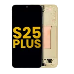 Samsung Galaxy S25 Plus İle Uyumlu İçin Çerçeveli ekran 5G - Orijinal (Pembe Altın)  Orijinal Ekranı