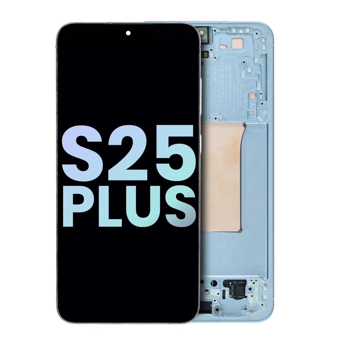 Samsung Galaxy S25 Plus İle Uyumlu İçin Çerçeveli ekran 5G - (Servis Paketi) (Buz Mavisi)  Orijinal Ekranı