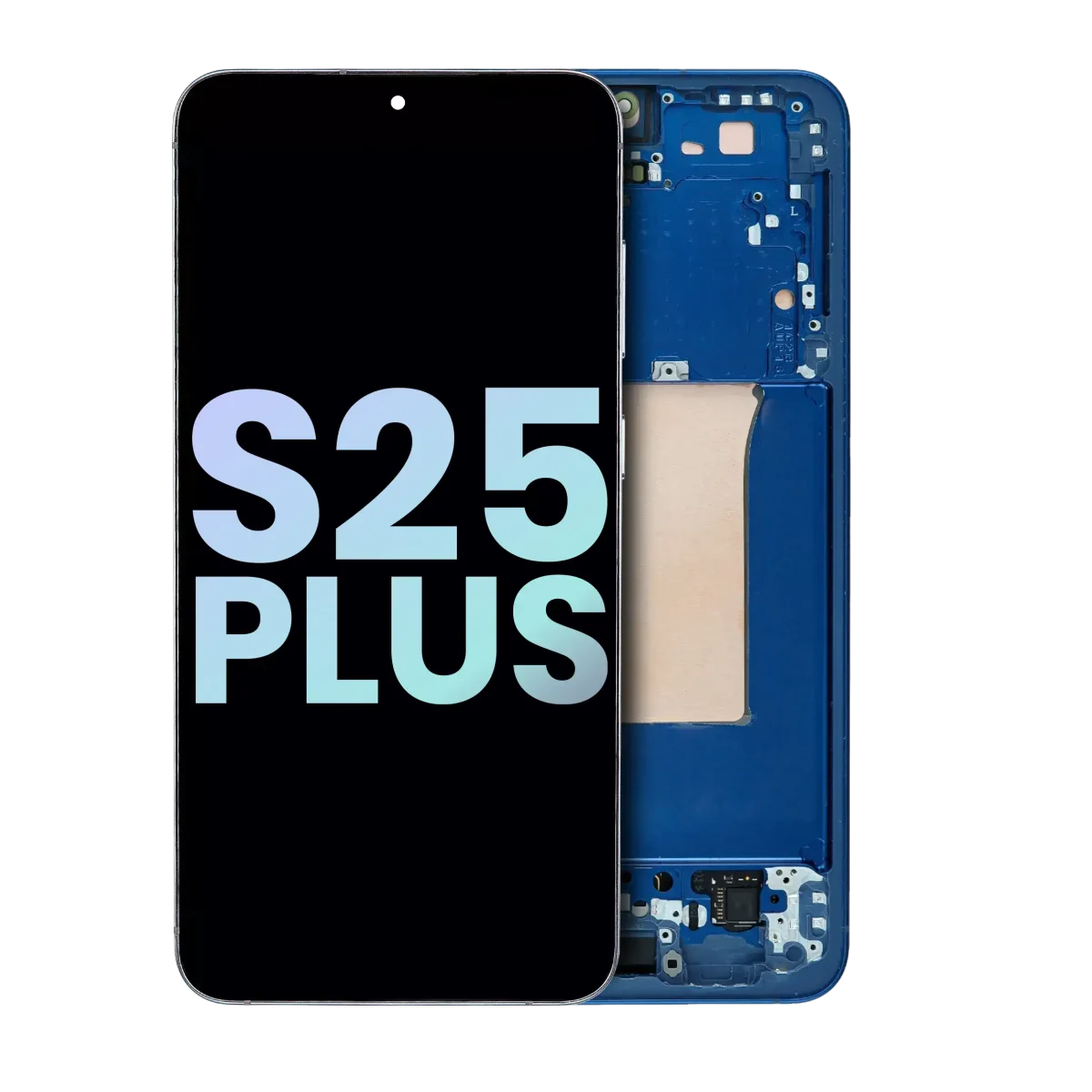 Samsung Galaxy S25 Plus İle Uyumlu İçin Çerçeveli ekran 5G - (Servis Paketi) (Donanma)  Orijinal Ekranı