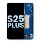 Samsung Galaxy S25 Plus İle Uyumlu İçin Çerçeveli ekran 5G - (Servis Paketi) (Donanma)  Orijinal Ekranı