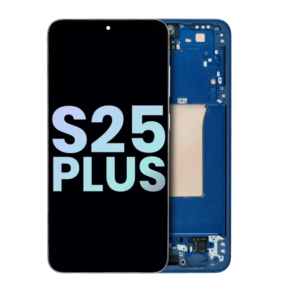 Samsung Galaxy S25 Plus İle Uyumlu İçin Çerçeveli ekran 5G - (Servis Paketi) (Donanma)  Orijinal Ekranı