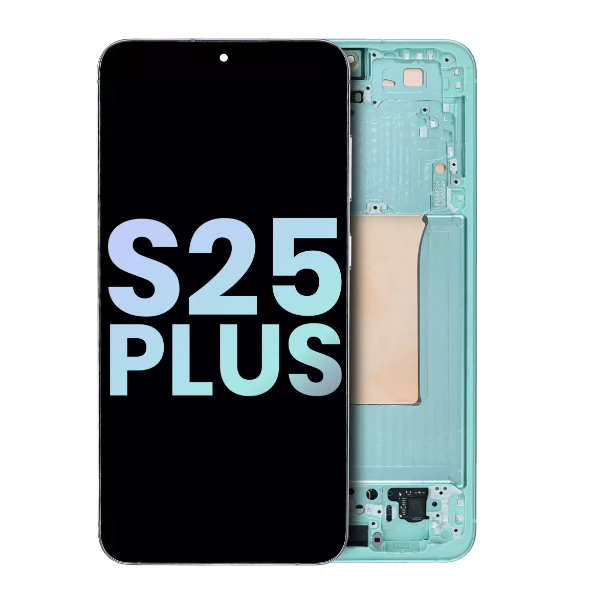 Samsung Galaxy S25 Plus İle Uyumlu İçin Çerçeveli ekran 5G - (Servis Paketi) (Nane)  Orijinal Ekranı
