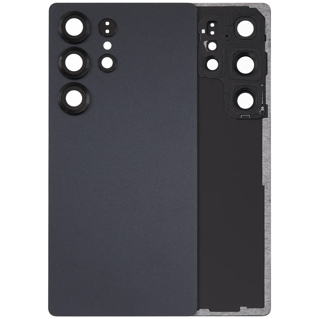Samsung Galaxy S25 Ultra İle Uyumlu 5G Arka Kapak Camı Kamera Lensiyle  (Aftermarket Plus) (Titanium Jet Black)