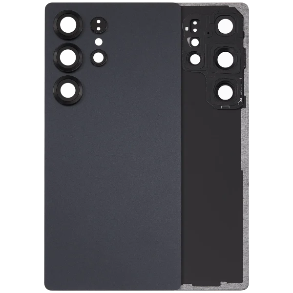 Samsung Galaxy S25 Ultra İle Uyumlu 5G Arka Kapak Camı Kamera Lensiyle  (Aftermarket Plus) (Titanium Jet Black)