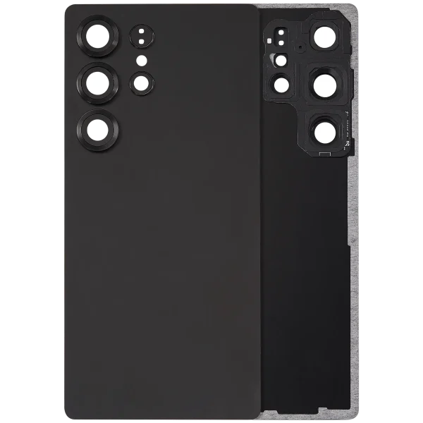 Samsung Galaxy S25 Ultra İle Uyumlu 5G Arka Kapak Camı Kamera Lensiyle  (Aftermarket Plus) (Titanyum Siyahı)