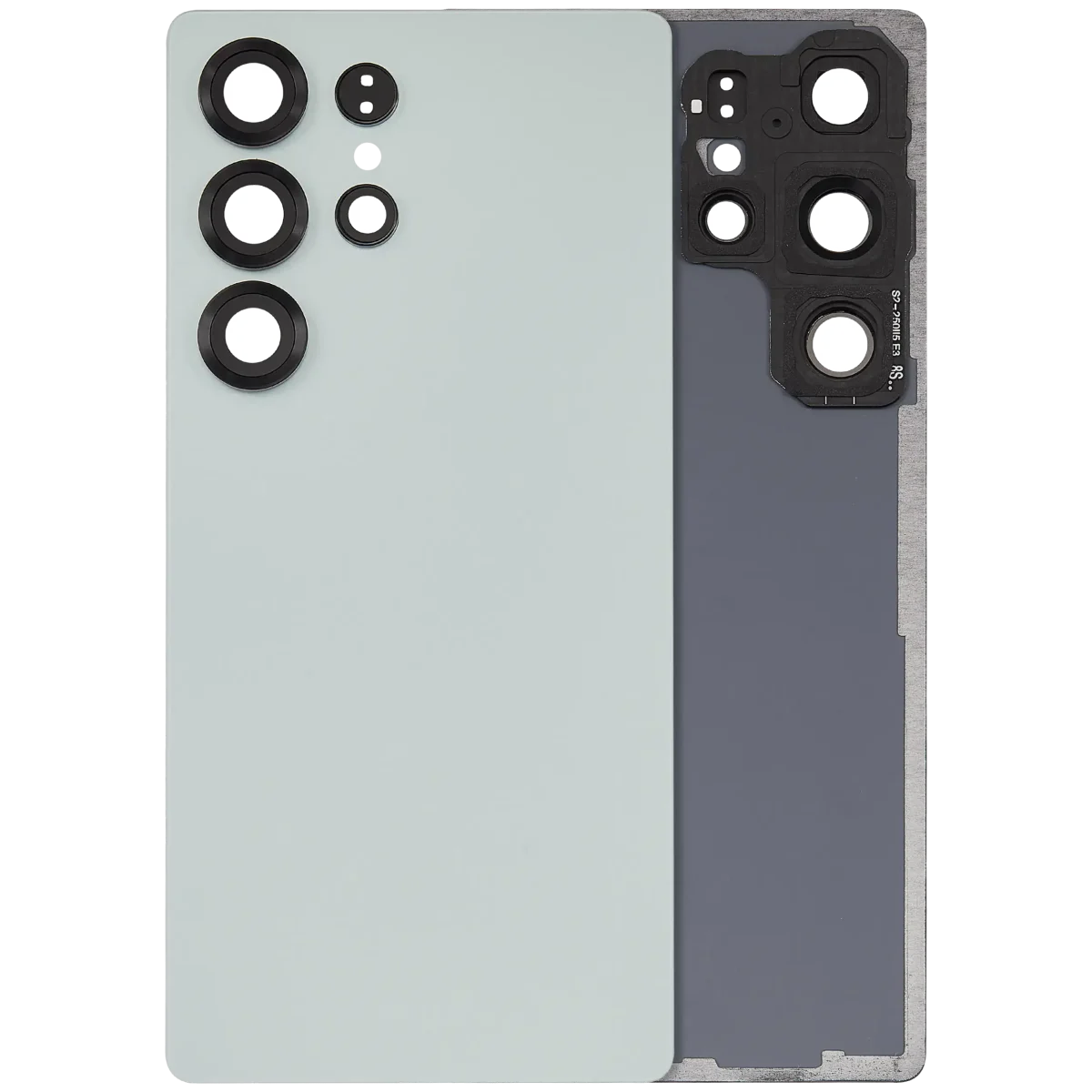 Samsung Galaxy S25 Ultra İle Uyumlu 5G Arka Kapak Camı Kamera Lensiyle  (Aftermarket Plus) (Titanyum Yeşim Yeşili)