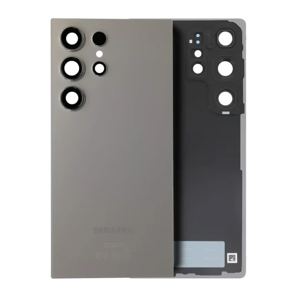 Samsung Galaxy S25 Ultra İle Uyumlu 5G Arka Kapak Camı Kamera Lensiyle (Servis Paketi) (Titanyum Grisi)