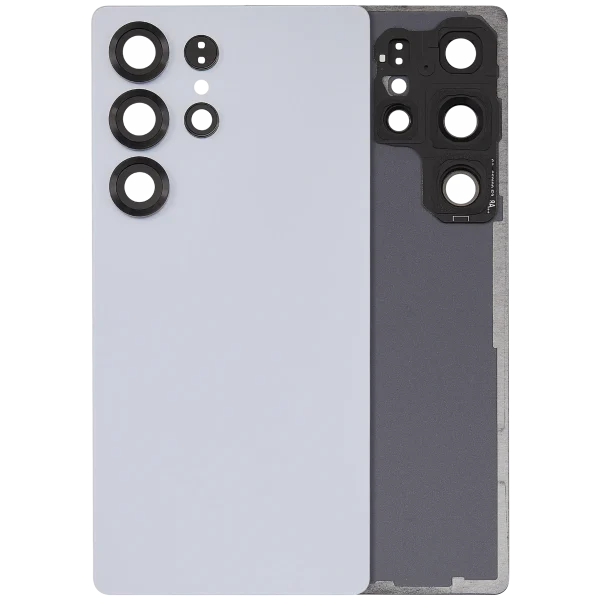 Samsung Galaxy S25 Ultra İle Uyumlu 5G Arka Kapak Camı Kamera Lensiyle  (Titanyum Gümüş Mavi)