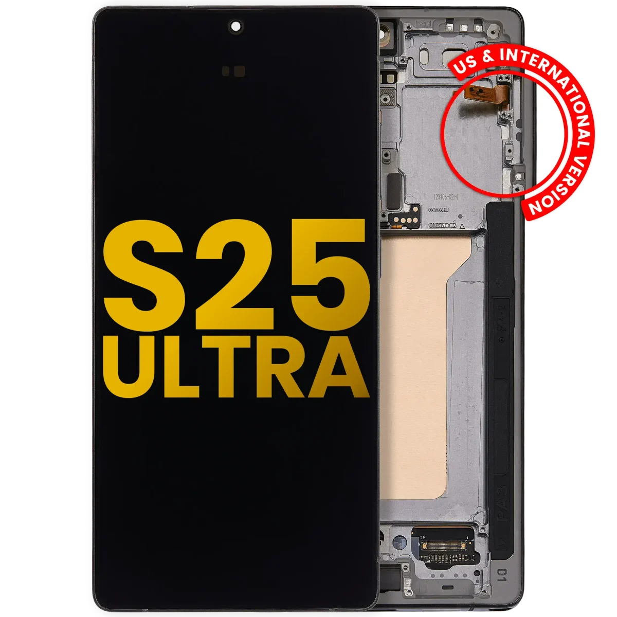 Samsung Galaxy S25 Ultra İle Uyumlu Çerçeveli Ekran DokunmatikOrijinal (Titanyum Jet Siyahı)
