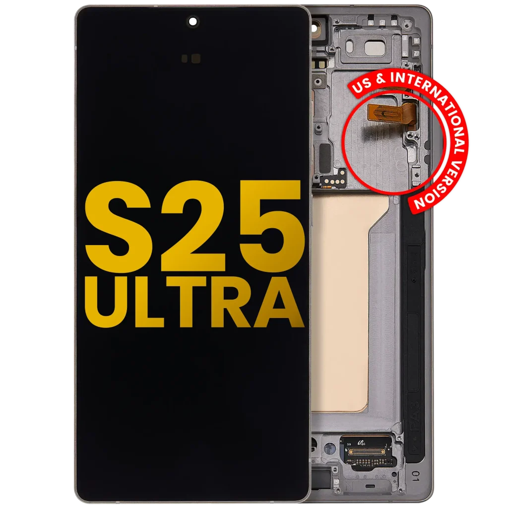 Samsung Galaxy S25 Ultra İle Uyumlu Çerçeveli Ekran DokunmatikOrijinal (Titanyum Pembe Altın)