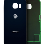 Samsung Galaxy S6 Arka İle Uyumlu Kapak Camı (AT&T Logosu) (Kullanılmış OEM Çekme: A Sınıfı) (Siyah Safir)